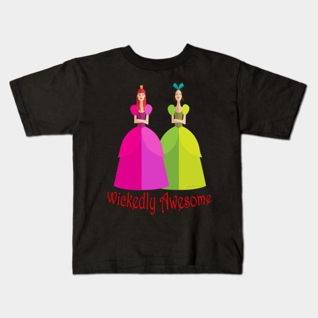 Wicked Stepsisters Kids T-Shirt by amadeuxway